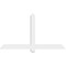 Ekena Millwork Eugene Architectural Grade PVC Gable Bracket, 60"W x 32 1/2"H x 2"D x 4"F, 13/12 Pitch GBP060X33X0204EUG00 - alternate 4